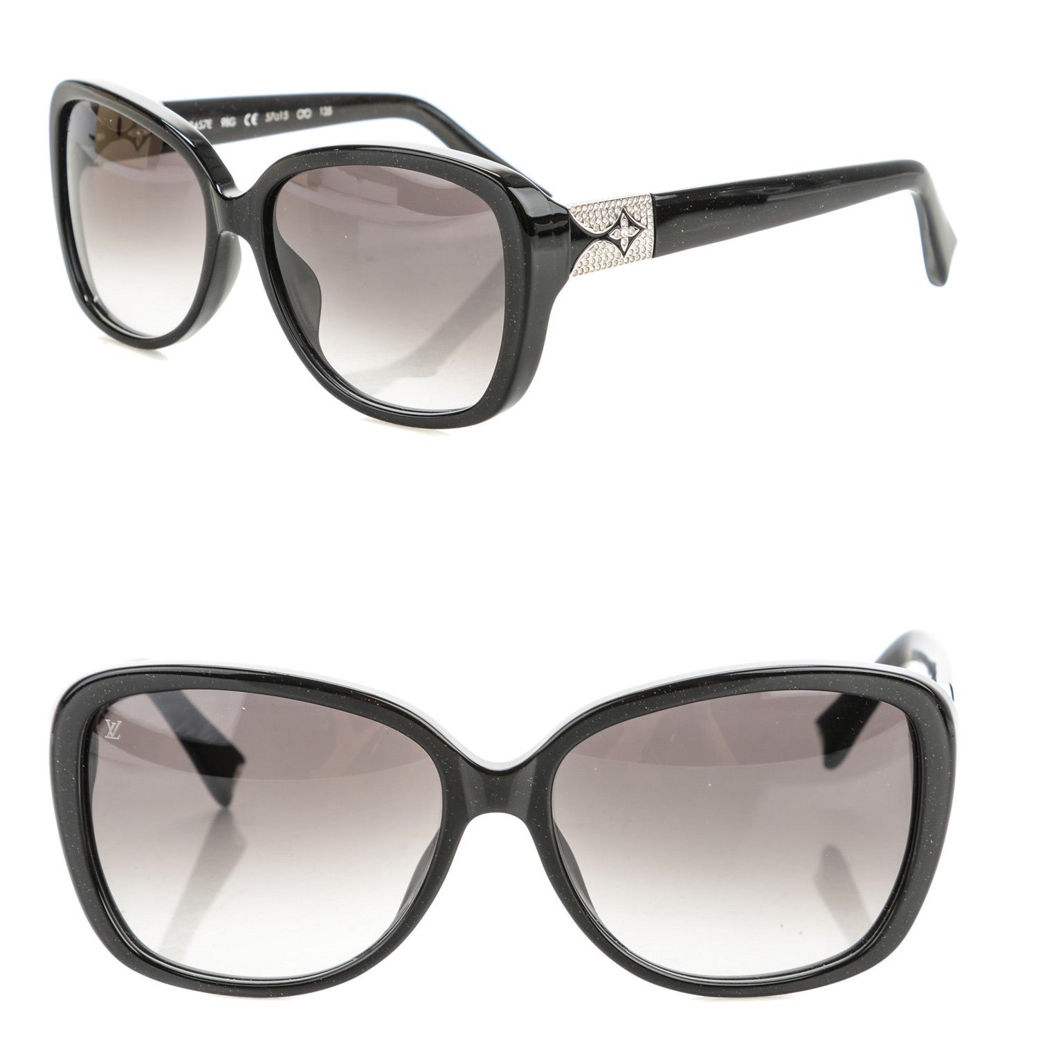 Louis Vuitton Heather Strass Sunglasses Z0457E Black 1 of 4