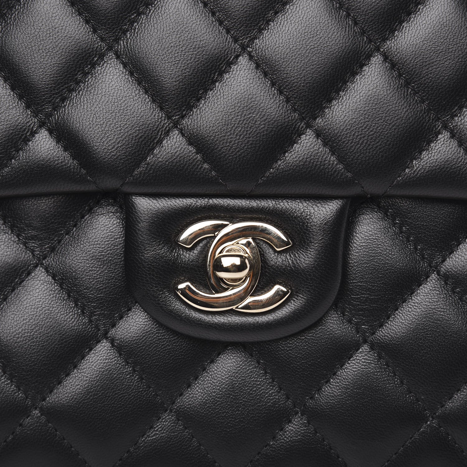 Chanel Lambskin Quilted Flap Clutch Black 10 of 10