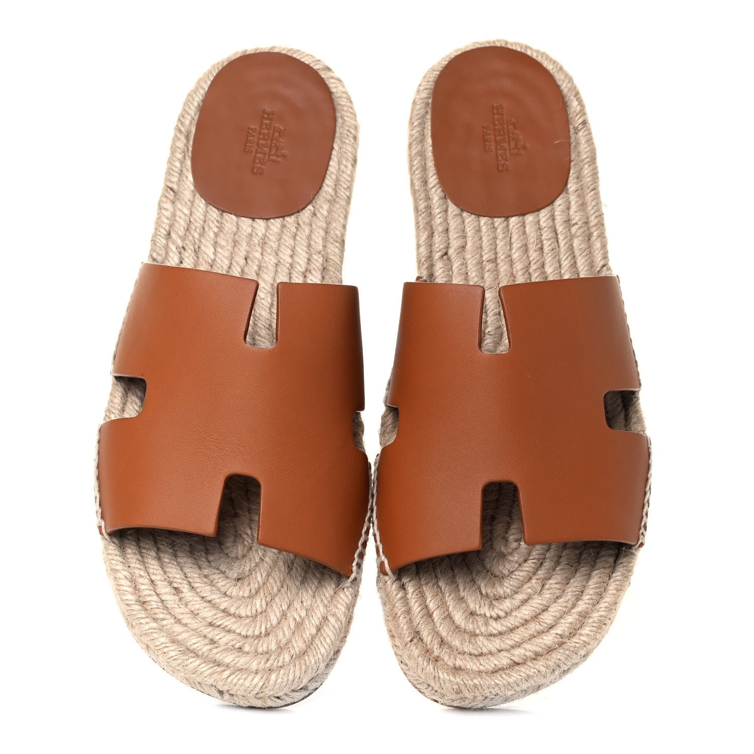 Hermes Calfskin Mens Antigua Espadrille Sandals 42 Naturel Safari 5 of 7