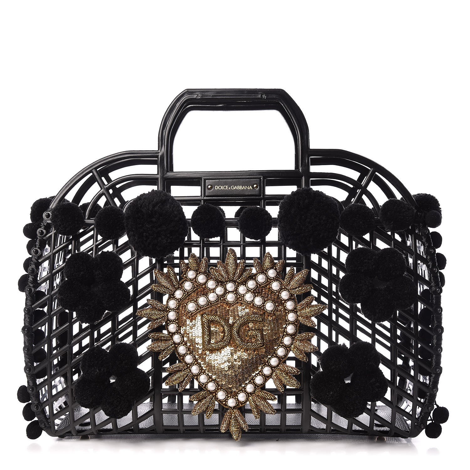 Dolce & Gabbana PVC Cage Market Tote Black 1 of 9