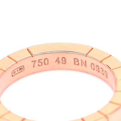 Cartier 18K Pink Gold 3mm Lanieres Ring 49 4.75 4 of 5