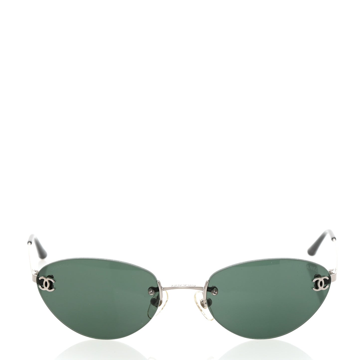 Metal CC Logo Sunglasses 4003 Green