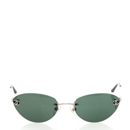 Chanel Metal CC Logo Sunglasses 4003 Green 2 of 8