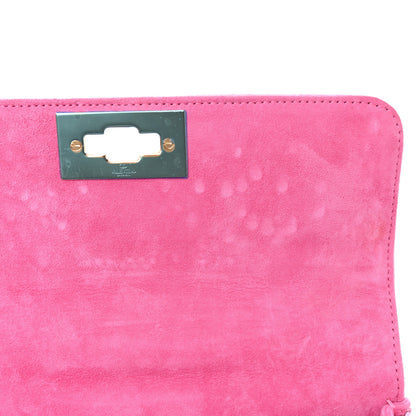 Valentino Garavani Crystal Suede Enamel Medium Roman Stud Shoulder Bag Pink PP 10 of 11