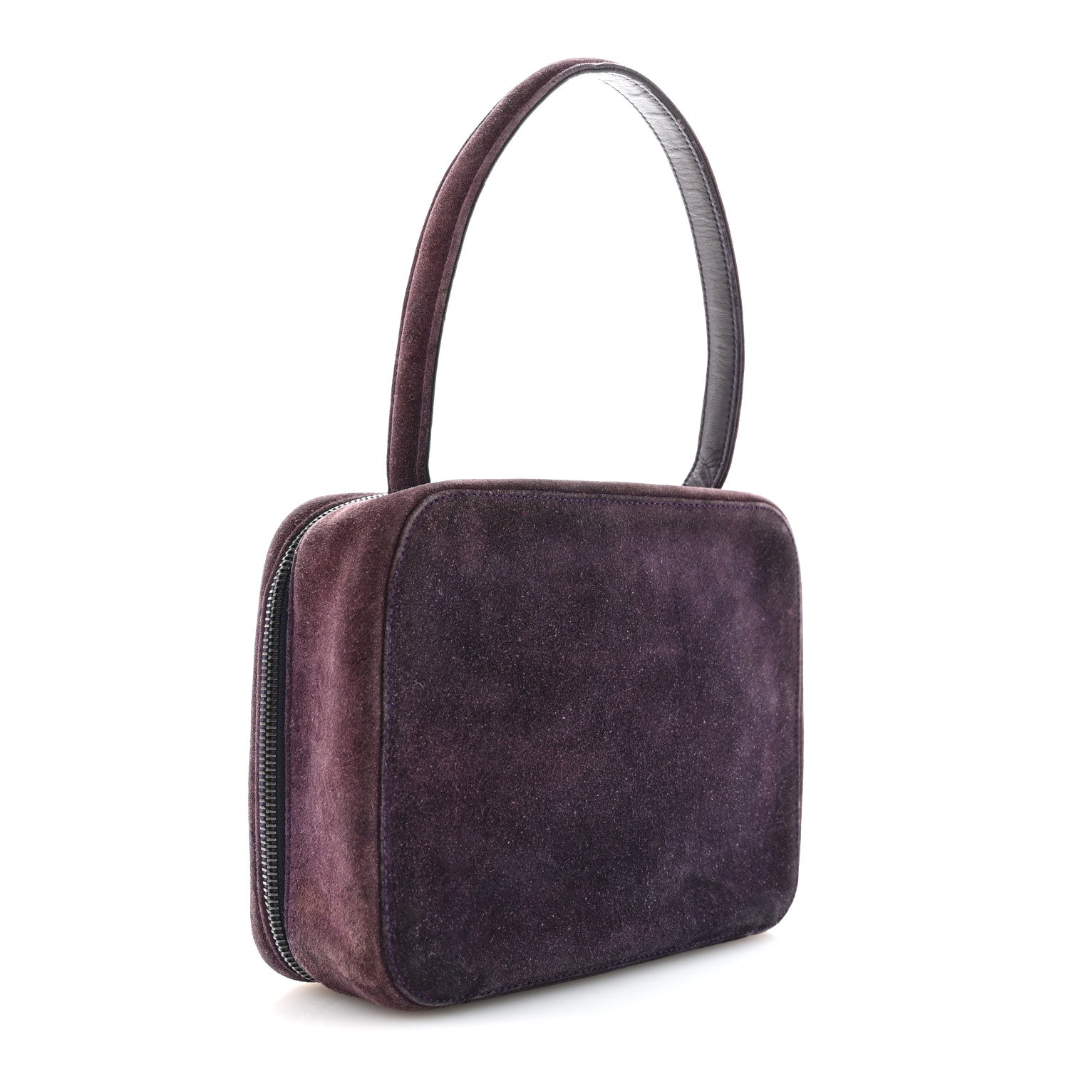 Chanel Suede CC Handbag Purple 3 of 15