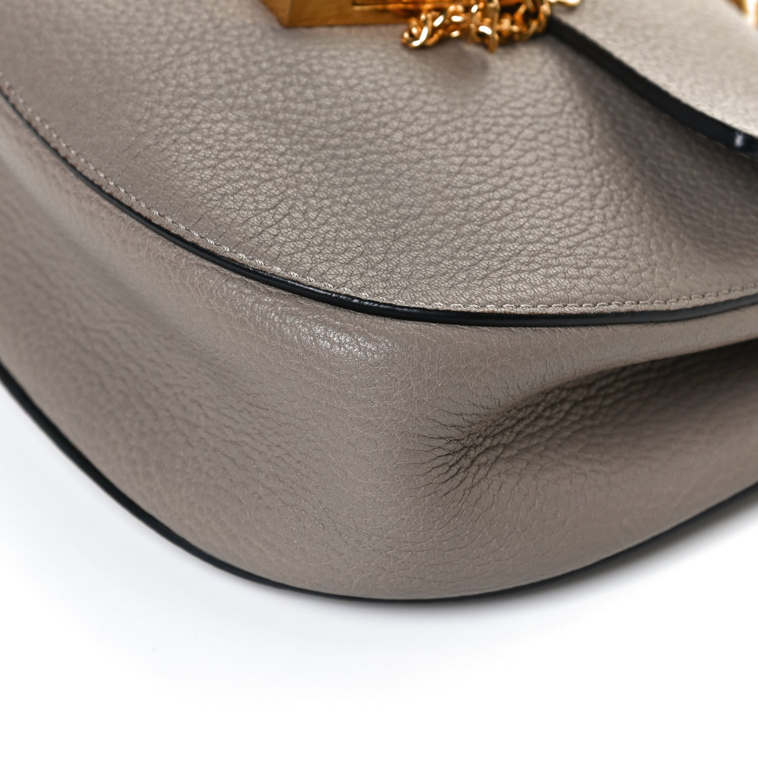 Chloe Grained Lambskin Mini Drew Shoulder Bag Motty Grey 10 of 12