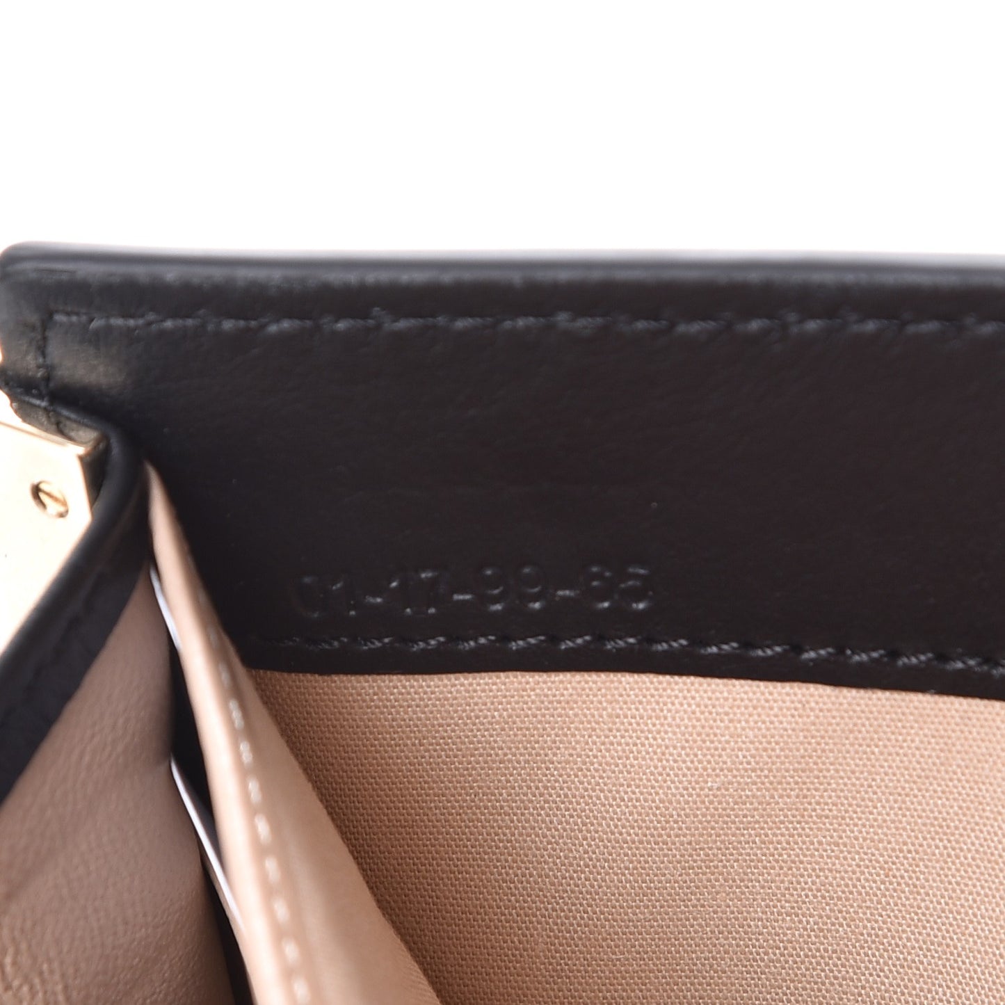 Suede Calfskin Faye Wallet Black