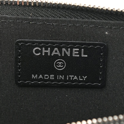 Chanel Lambskin Camellia Embossed Key Holder Case Black 6 of 8