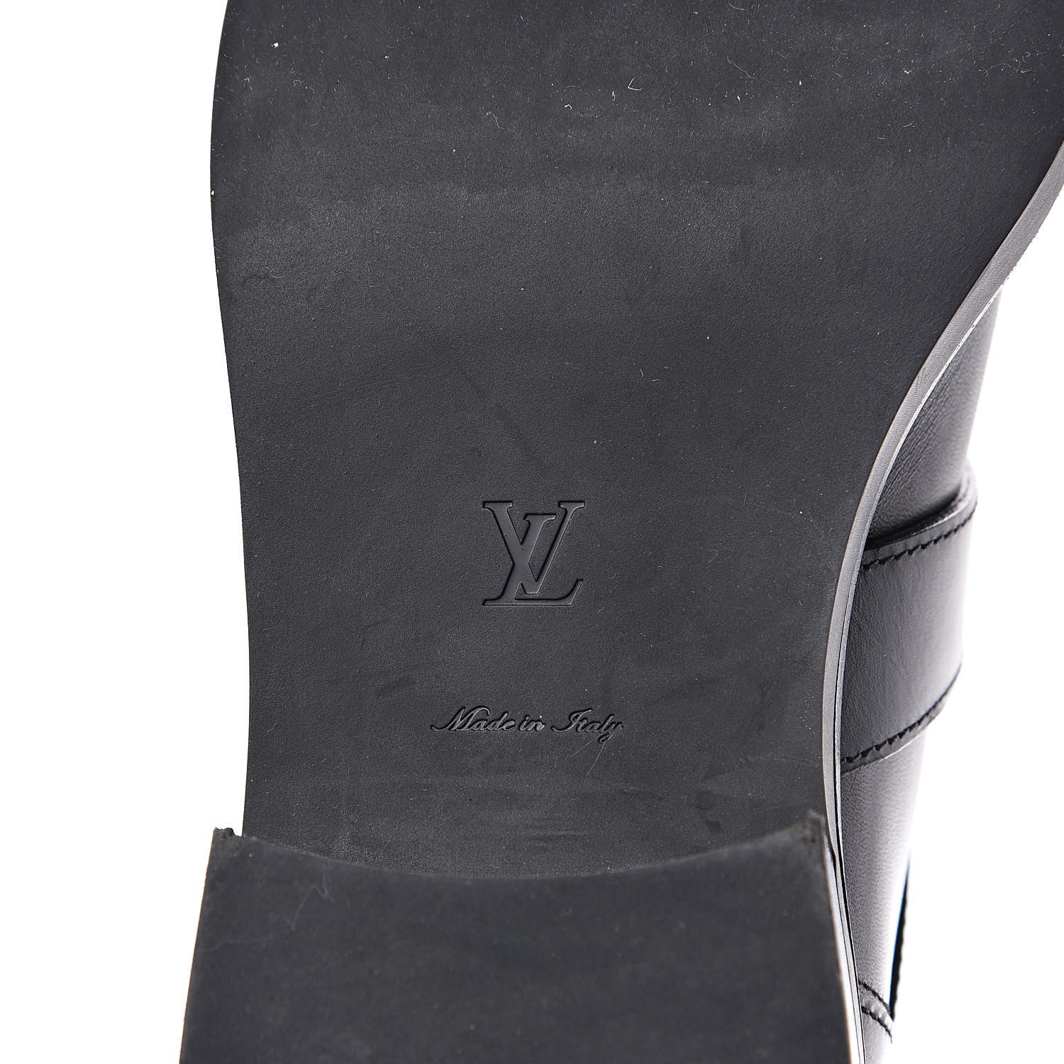 Louis Vuitton Calfskin Embossed Monogram Rebellion Half Boots 37.5 Black 6 of 9