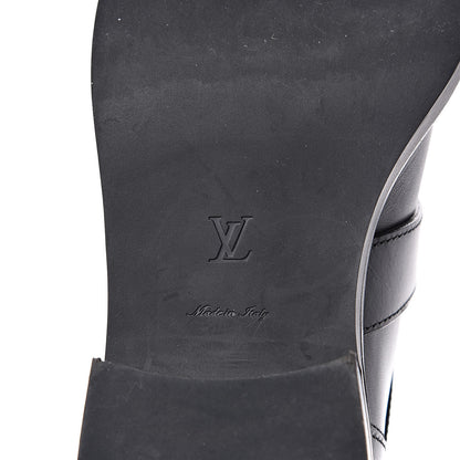Louis Vuitton Calfskin Embossed Monogram Rebellion Half Boots 37.5 Black 6 of 9