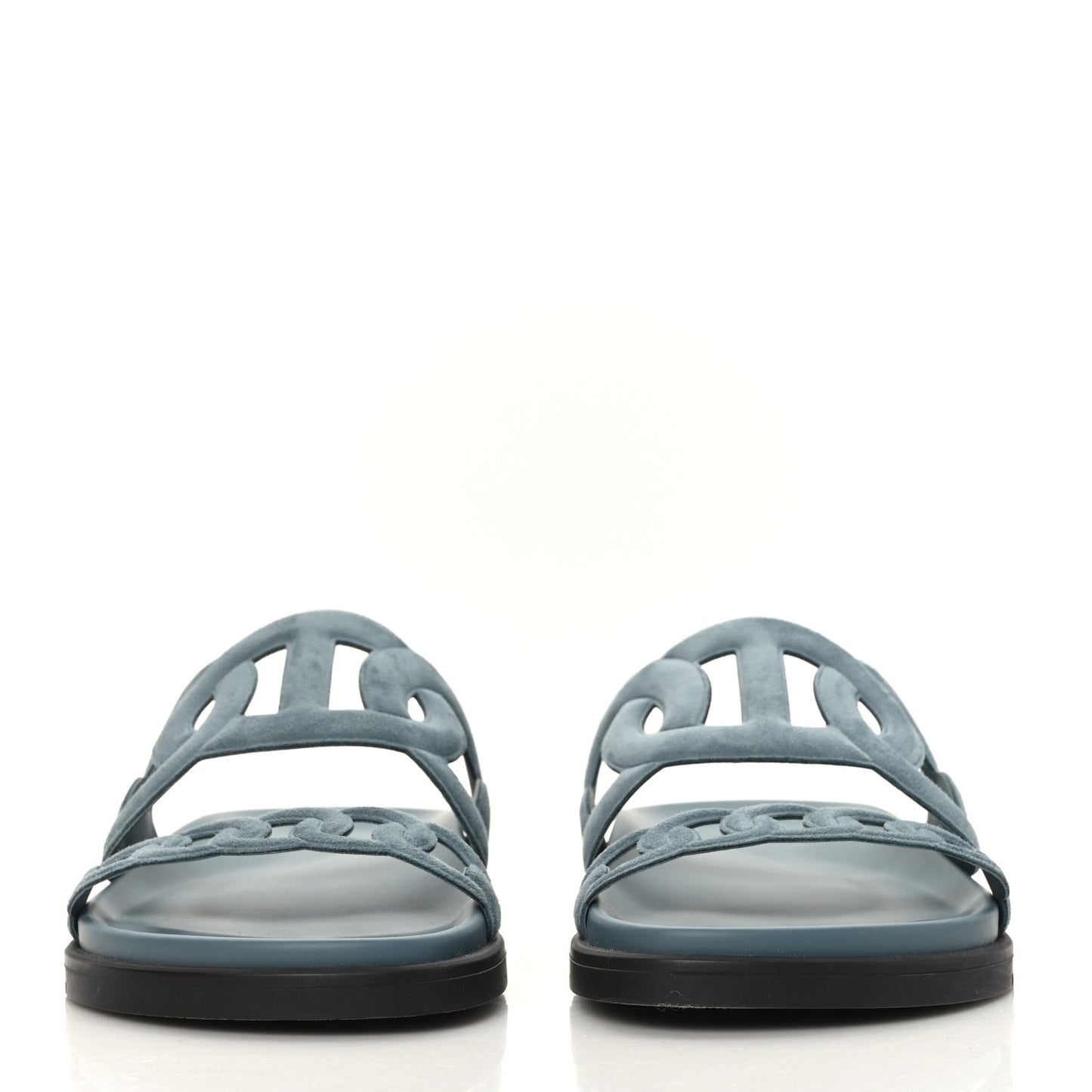 Suede Goatskin Extra Sandals 38 Bleu Pinede