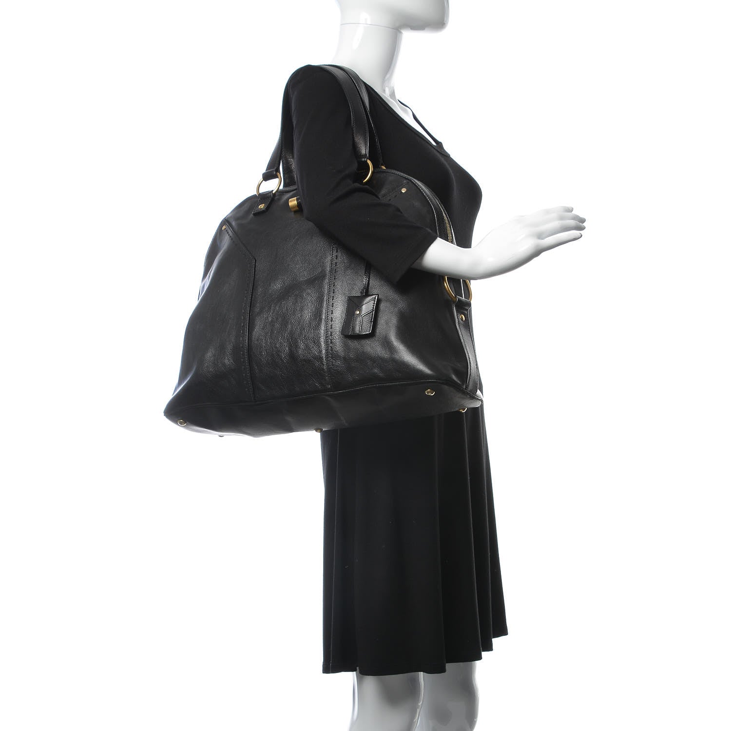 Saint Laurent Calfskin Oversized Muse Black 2 of 13