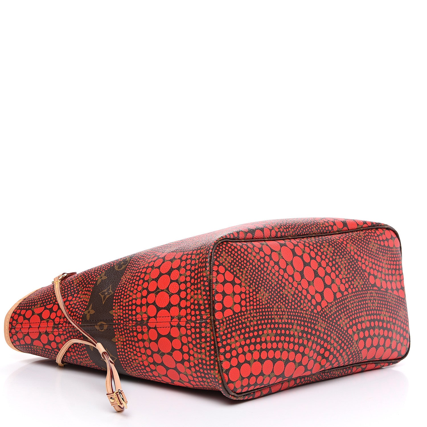 Louis Vuitton Monogram Kusama Waves Neverfull MM Red 3 of 9