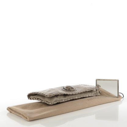 Bottega Veneta Glazed Ayers Livrea Intrecciato Turnlock Clutch Poussin 4 of 8