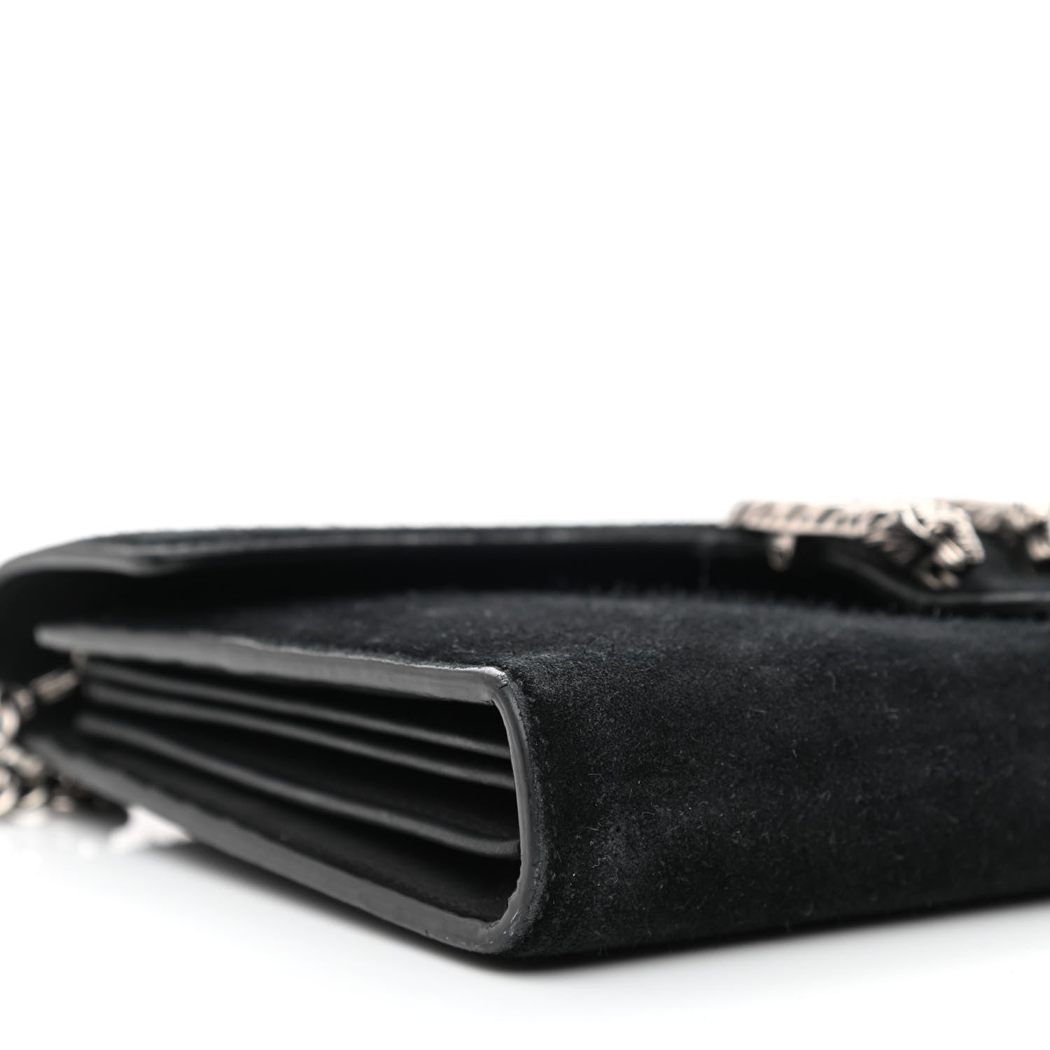Gucci Suede Mini Dionysus Chain Wallet Black 9 of 10