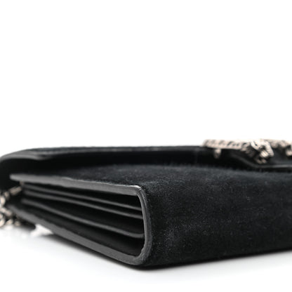 Gucci Suede Mini Dionysus Chain Wallet Black 9 of 10