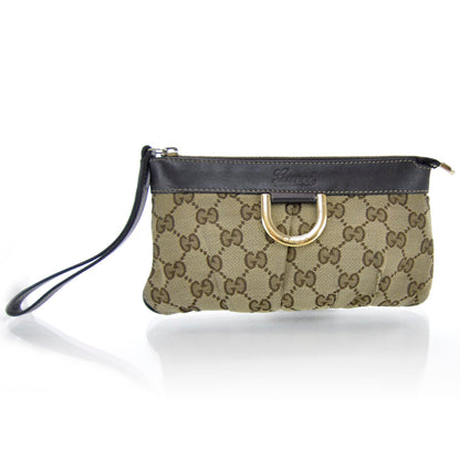 Gucci Monogram D Gold Wristlet 1 of 8