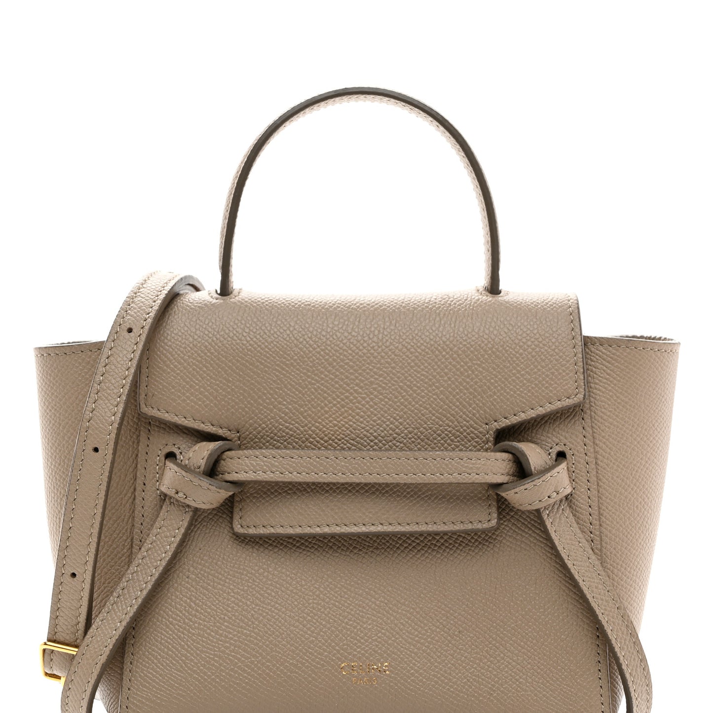 Grained Calfskin Pico Belt Bag Light Taupe