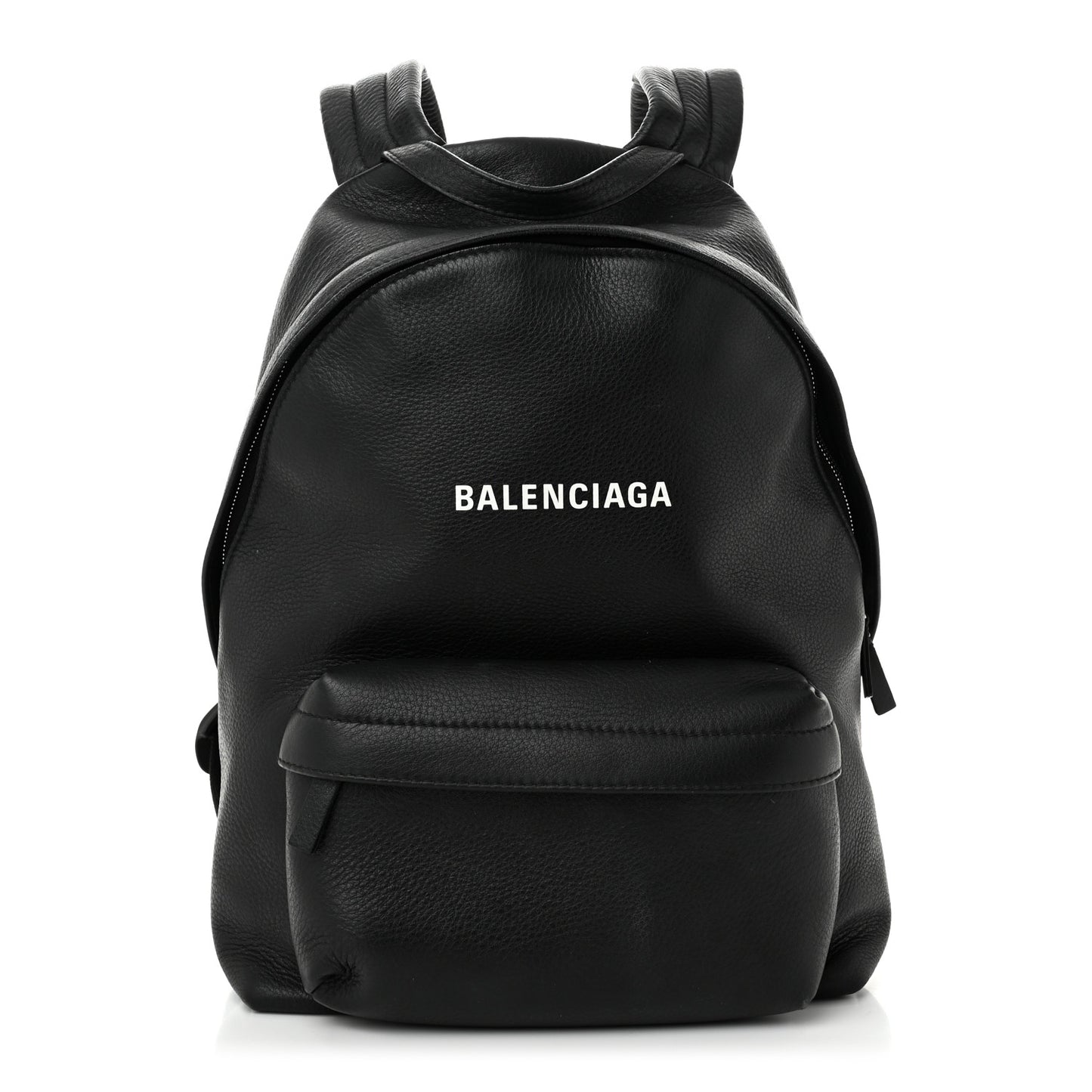 Smooth Calfskin Logo Small Everyday Backpack Black White