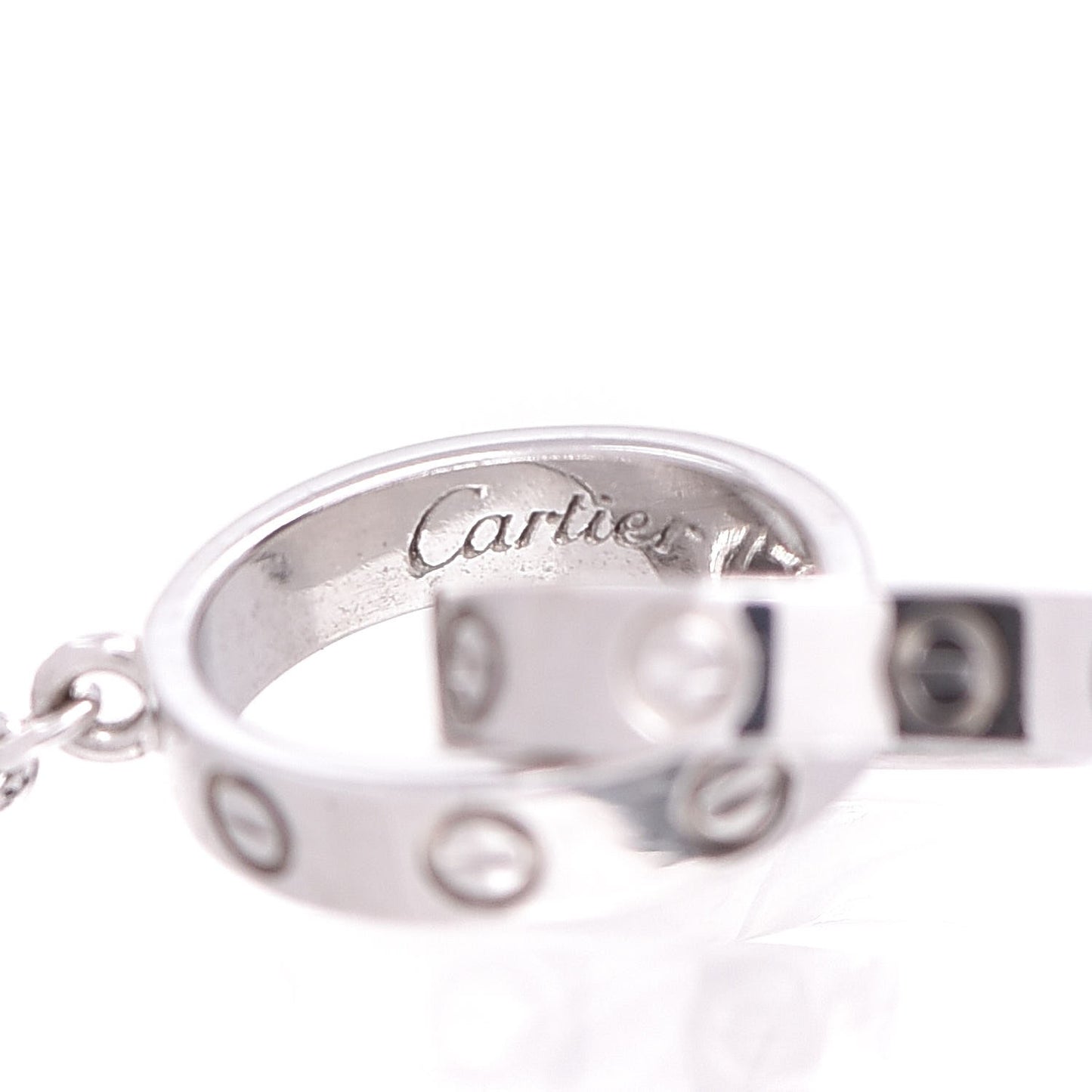 18K White Gold Interlocking LOVE Bracelet