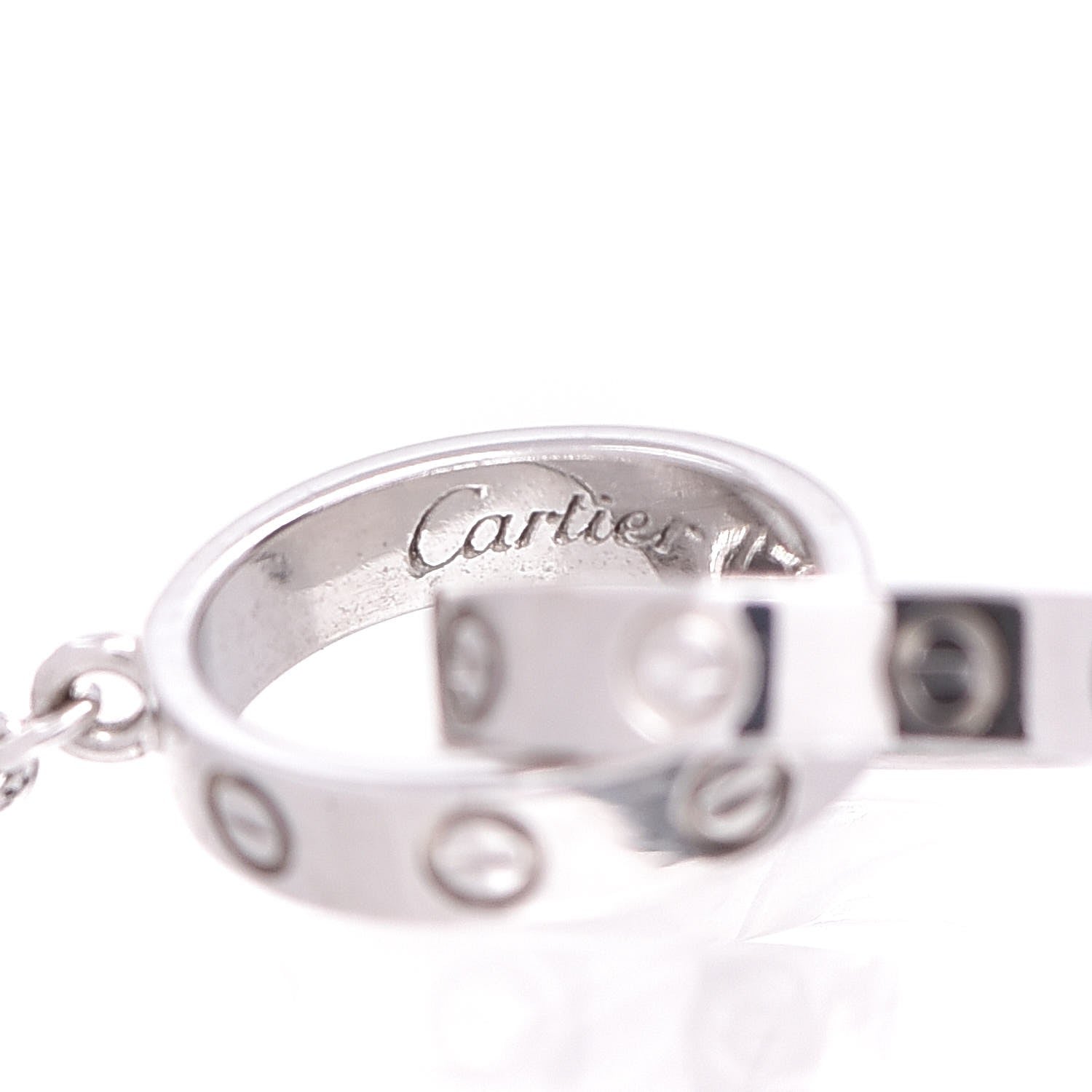 Cartier 18K White Gold Interlocking LOVE Bracelet 4 of 6