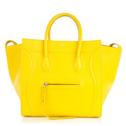 Celine Supple Calfskin Medium Phantom Luggage Sun Yellow 1 of 8