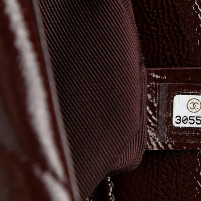 Chanel Shiny Crumpled Calfskin Quilted Medium Chanel 19 Flap Burgundy 7 of 9