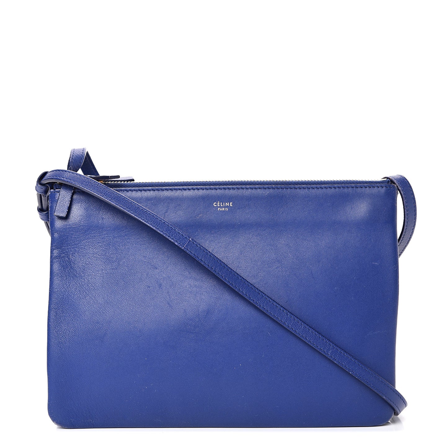 Lambskin Large Trio Crossbody Bag Indigo