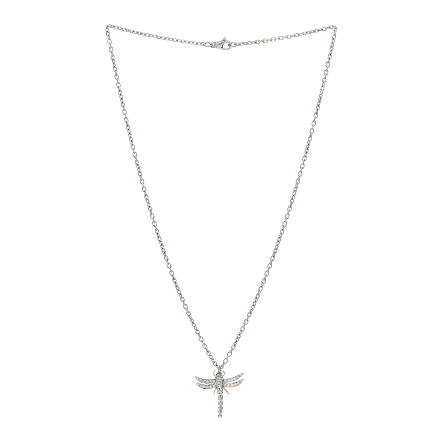 Tiffany Platinum Diamond Dragonfly Pendant Necklace 2 of 4