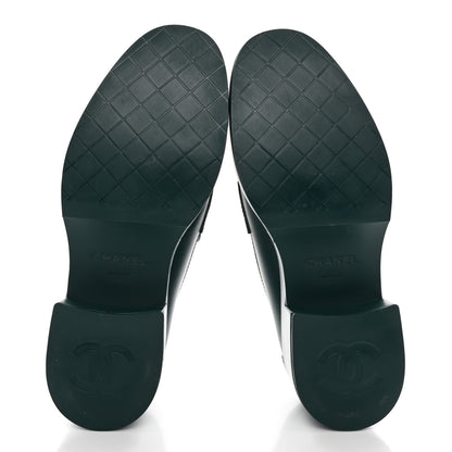 Chanel Calfskin CC Platform Loafers 39 Green 5 of 13