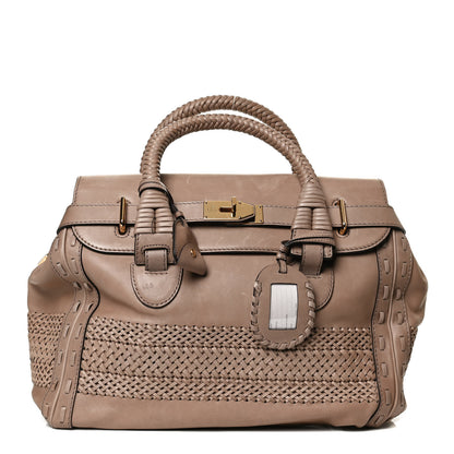 Gucci Calfskin Handmade Large Top Handle Bag Taupe 1 of 15