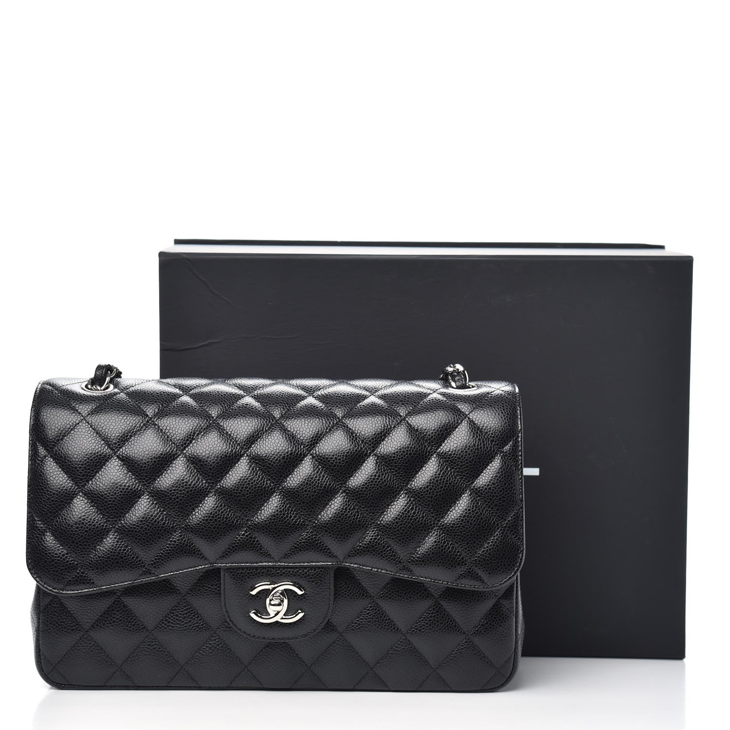 Chanel Caviar Quilted Jumbo Double Flap Black 11 of 11