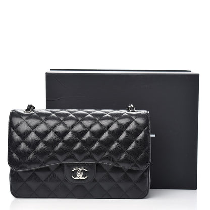 Chanel Caviar Quilted Jumbo Double Flap Black 11 of 11