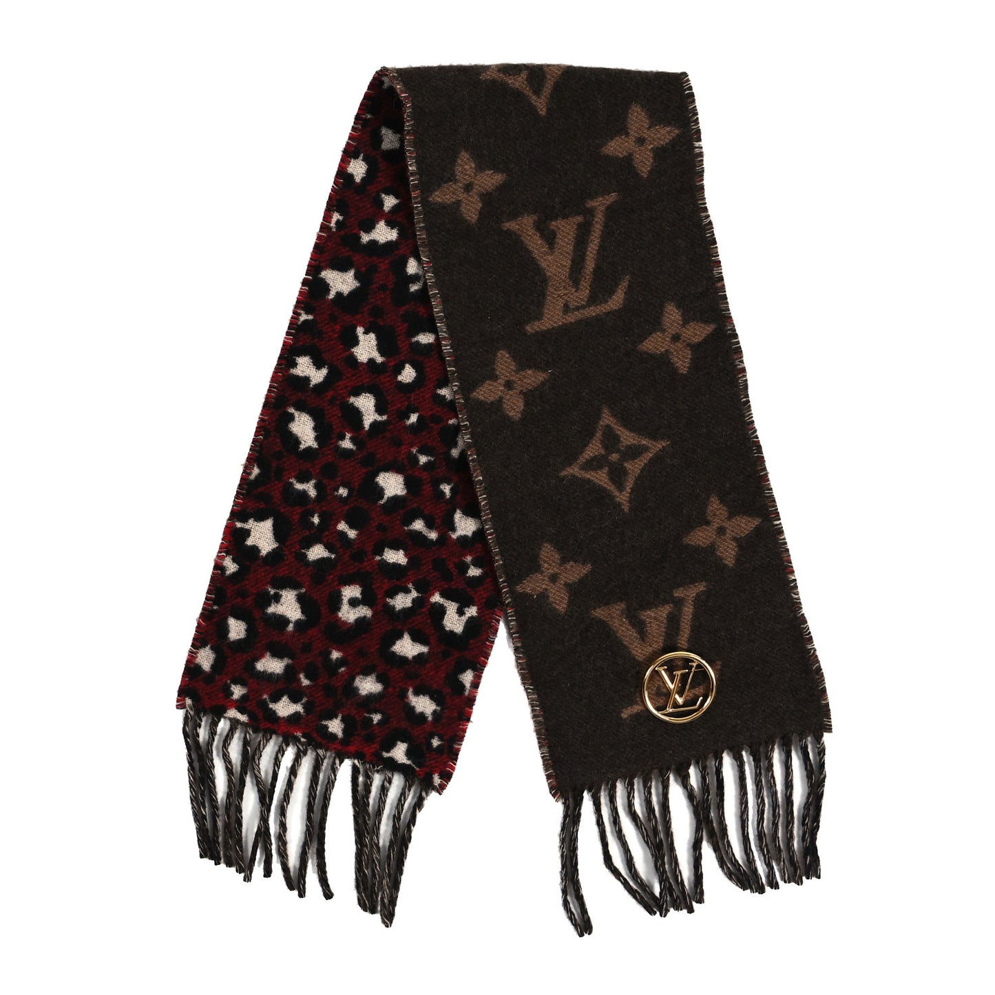 Cashmere Monogram Mini Reykjavik Scarf Brown