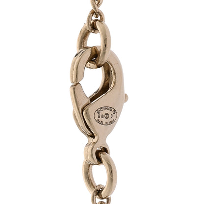 Chanel Pearl Crystal CC Pendant Necklace Gold 5 of 6