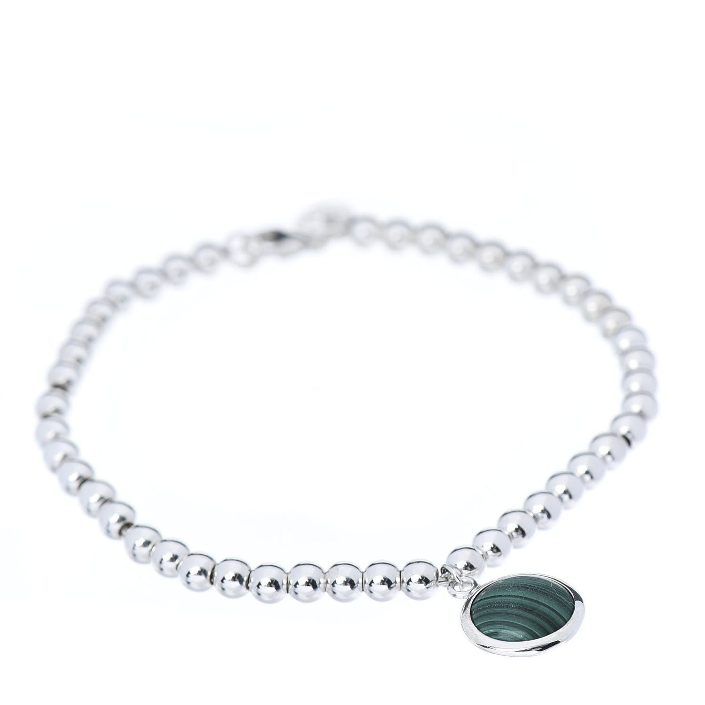 Sterling Silver Malachite Paloma's Sugar Stacks Beaded Bracelet