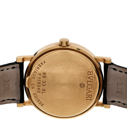 Bulgari 18K Yellow Gold Alligator 33mm Quartz Watch Black 4 of 4