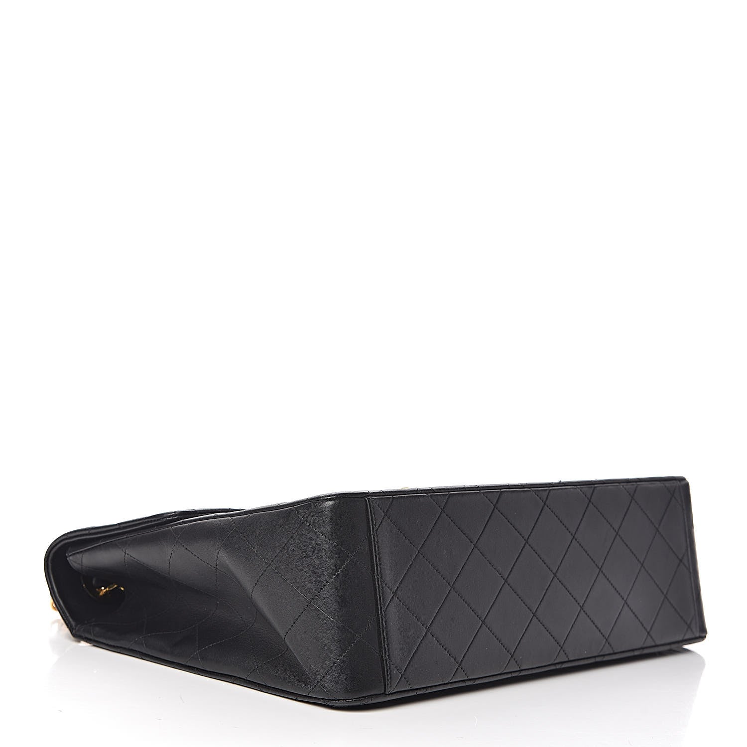 Chanel Lambskin Quilted XL Jumbo Single Flap Black 4 of 13