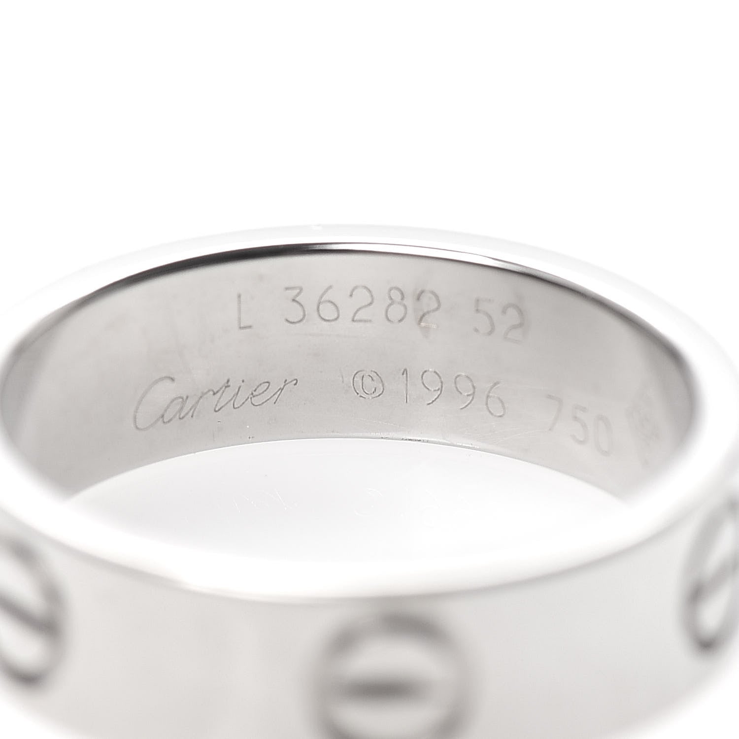 Cartier 18K White Gold 5.5mm LOVE Ring 52 6 4 of 4