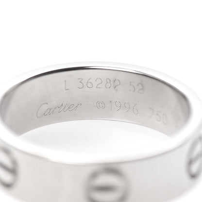 Cartier 18K White Gold 5.5mm LOVE Ring 52 6 4 of 4
