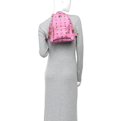 MCM Visetos Side Stud Mini Stark Backpack Pink 2 of 9