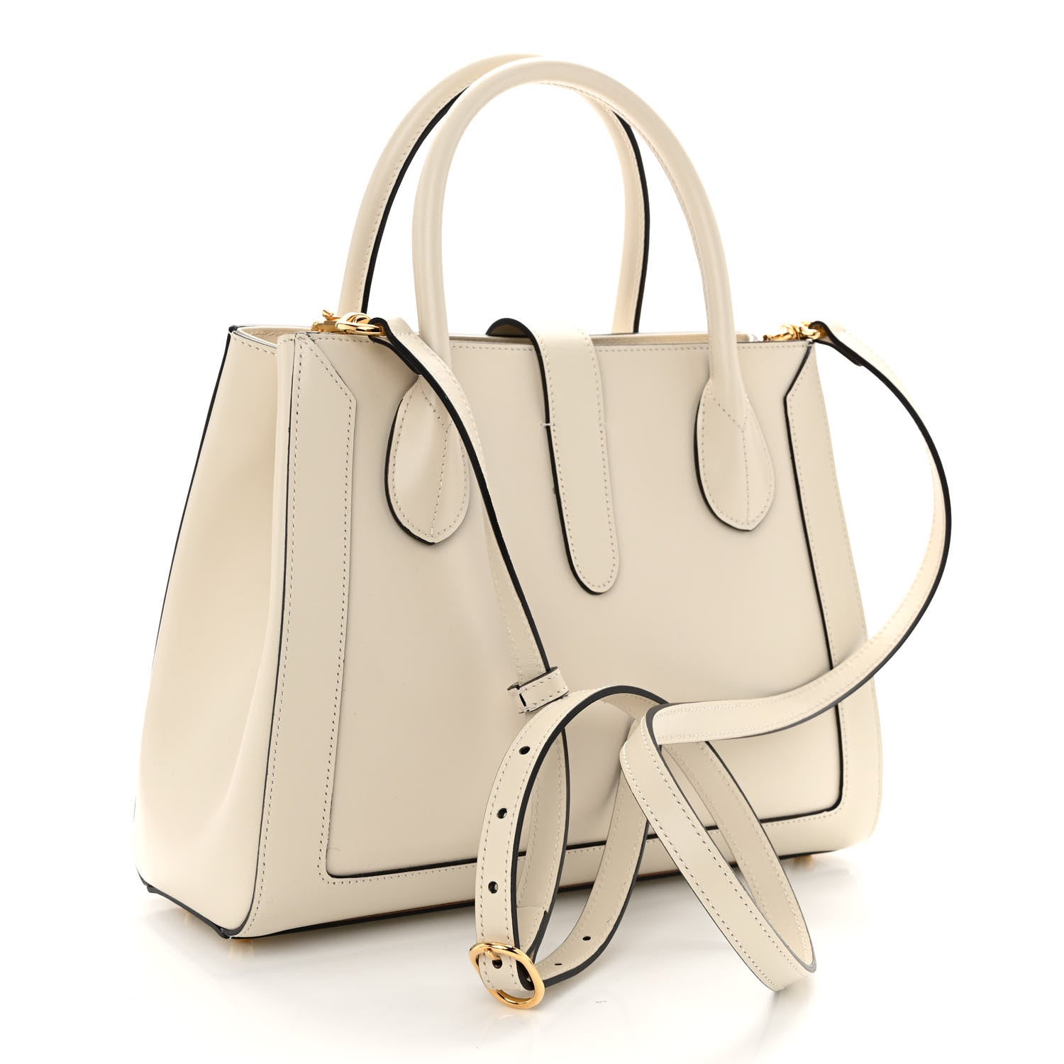 Gucci Boarded Plutone Calfskin Medium Jackie 1961 Tote Mystic White 3 of 9