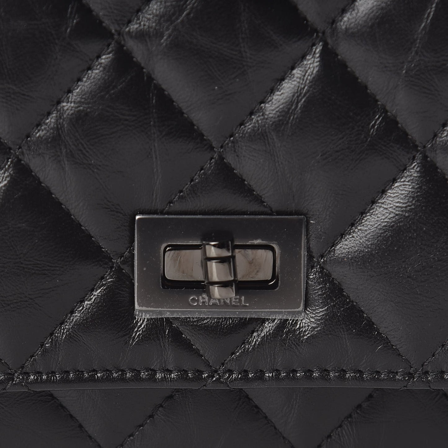 Aged Calfskin Quilted Reissue Wallet On Chain WOC So Black