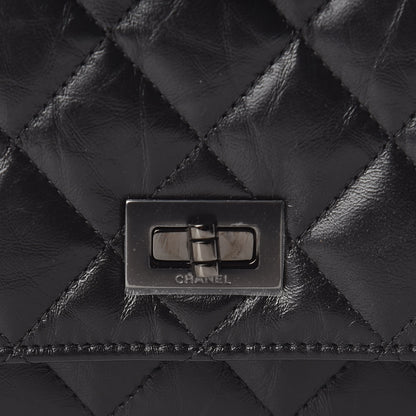 Chanel Aged Calfskin Quilted Reissue Wallet On Chain WOC So Black 9 of 12