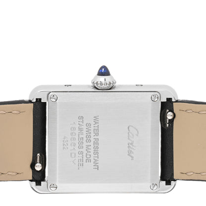 Cartier Stainless Steel Calfskin 22mm Must de Cartier Tank Quartz Watch 4 of 5