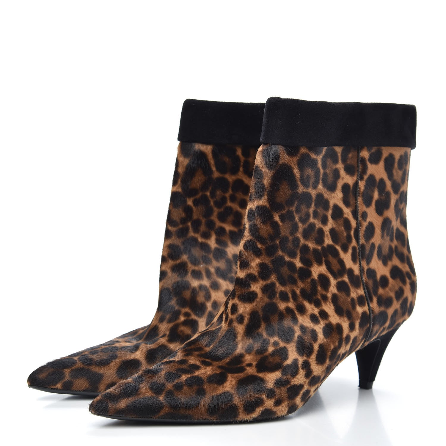 Saint Laurent Pony Hair Leopard Printed Charlotte Booties 37 Naturale 3 of 8