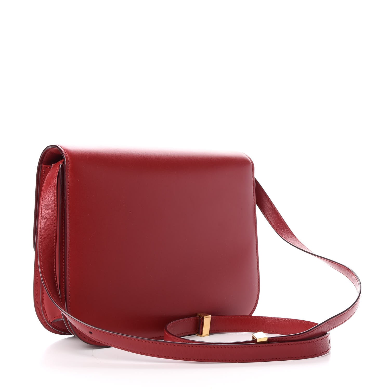 Celine Box Calfskin Medium Classic Box Flap Bag Red 3 of 9