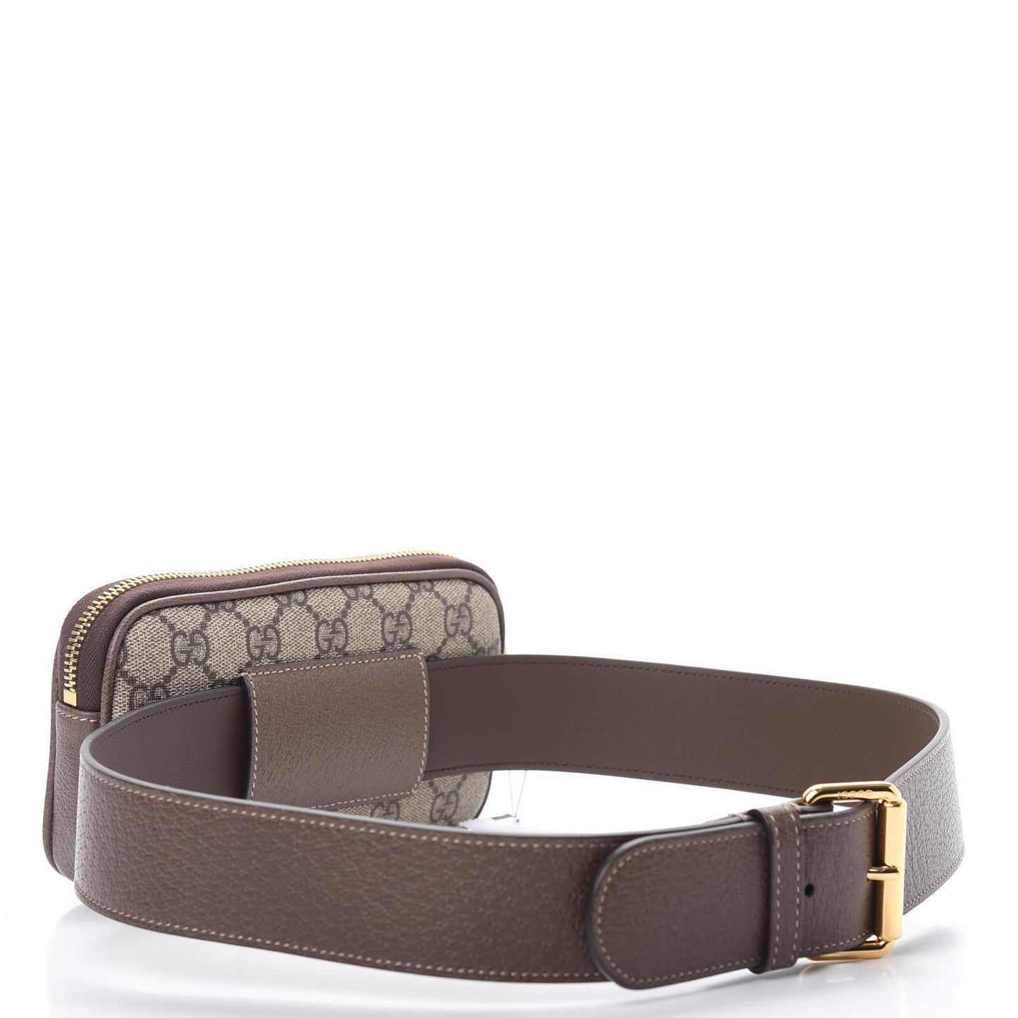 GG Supreme Monogram Ophidia Belted iPhone Case 85 34 Dark Brown