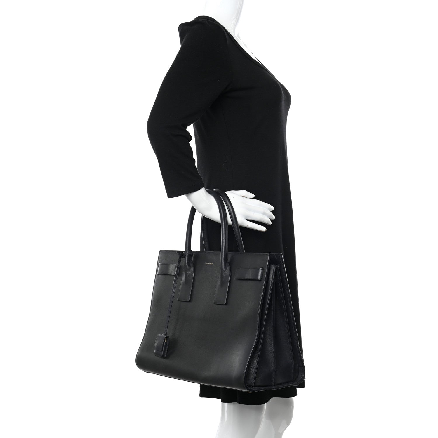 Saint Laurent Calfskin Large Sac de Jour Carryall Black 2 of 13