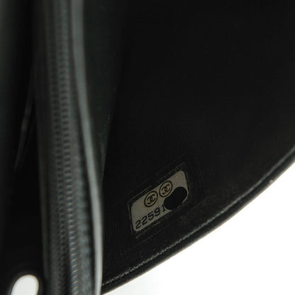 Chanel Printed Lambskin Airlines Wallet On Chain WOC White Blue Black 7 of 7